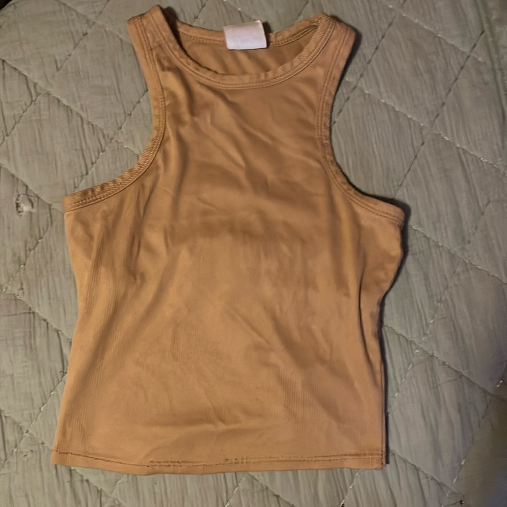 Brown crop top